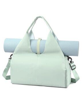 Women's Large Yoga Gym Bag | Mat Holder Shoe Compartment Workout Tote